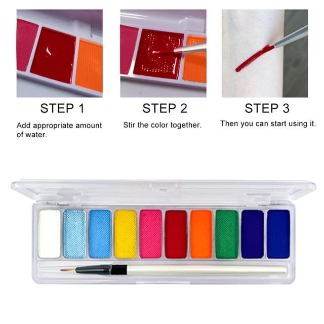Face and Body Paint Luminous Face Painting Palette for Party Cosplay Theatre with White Color