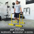 thumbnail image 4 of Synergee Barre de Trempage Jaune. Station de Trempage Réglable à Partir de 30â€ â€“ 39â€ pour Trempettes, Tractions Inversées. Capacité Max 400 Lb. Support de Trempage Portable pour l'Entraînement Complet du Corps., 4 of 10