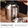 thumbnail image 3 of LEEYNEER Airtight Tea Container Silver Round Retro Simple Design 1Pack 4.3x3.5x2.2in, 3 of 6