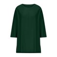 thumbnail image 3 of Babysbule Women's Casual 3/4 Sleeve Round Neck Pullover Top, Lightweight Soft Polyester, Stylish Blouse for Daily Wear, 3 of 6