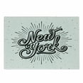 thumbnail image 1 of Vintage Cutting Board, New York Typography Star Burst Calligraphy Hand Written Hipster Lettering Art, Decorative Tempered Glass Cutting and Serving Board, Small Size, Black White, by Ambesonne, 1 of 1