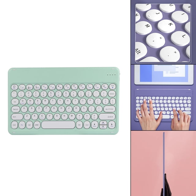 Teclado Universal portátil recargable inalámbrico pequeño multidispositivo para iOS Android verde perfecl