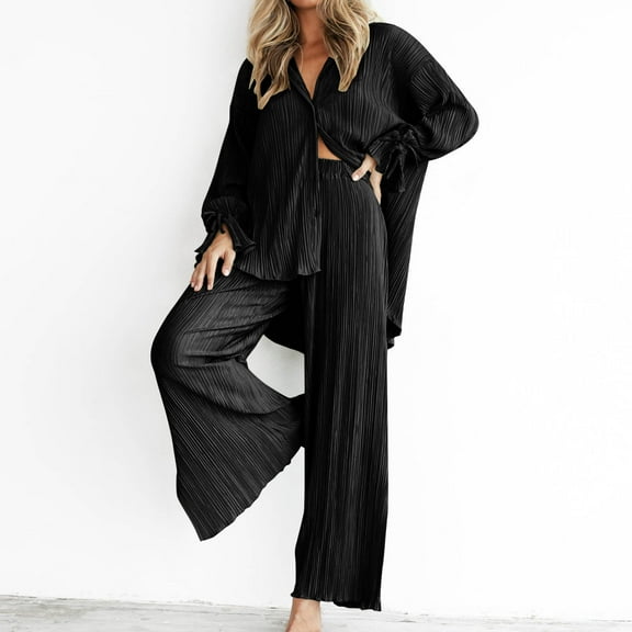 gbyLJF Sport Sets Women 2 Piece Outfits Tracksuit for Women Womens Workout Outfits Sets 2 Piece Plisse Short Set Black M