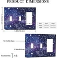 thumbnail image 4 of NICKSUN Galaxy Space Purple Combination Wall Plate, 3 Gang 2 Toggle 1 Rocker Outlet Cover Decorative Switch Plate for Office Home Decor, 4.5 x 4.5 Inch, 4 of 7