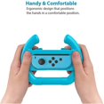 thumbnail image 3 of Soporte para manillar de volante de ABS Yashi para Joy-Con izquierdo y derecho color blanco, 3 of 5