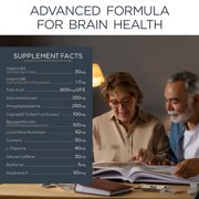 NEUROACT Brain Health , Natural Nootropic Supplement for Memory, Focus, Concentration with CognatiQ (NeuroFactor) , Lions Mane Mushroom, Phospatidyl Serine, Bacopa Monnieri | 60 Capsules