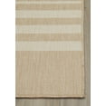 thumbnail image 3 of FH Home Flat Woven Outdoor Rug - Waterproof, Easy to Clean, Stain Resistant - Premium Polypropylene Yarn - Modern Geometric Kilim - Patio, Deck, Porch, Balcony - Mesa - Beige - 2ft 7in x 4ft 11in, 3 of 5