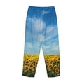 thumbnail image 4 of Kdxio Women's Comfy Stretch Blooming Sunflower FieldPrint Drawstring Pajama Pants-X-Large, 4 of 9