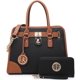 thumbnail image 1 of Juego de 2 bolsas de mano Dasein para mujer con asa superior bolsa de hombro Negro 13.6'x10.6'x6.7'/Wallet-7.5'x4'x0.8', 1 of 5