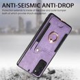thumbnail image 5 of Samsung Galaxy S20 FE Case Wallet, S20 FE 5G Case, S20 FE 2022 Case, RFID Blocking Multiple Cards Slots Ring Holder Stand Shockproof Protective Hand Wrist Wallet Case Cover - Purple, 5 of 12