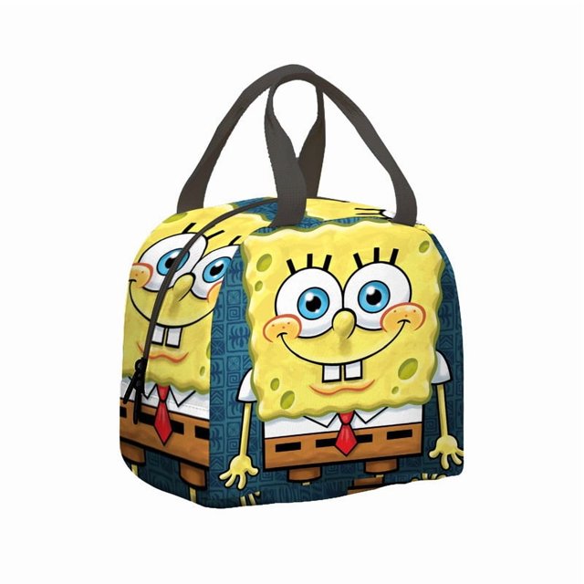 Insulated Lunch Bag Cartoon Anime Design Portable Large Capacity for Students Picnic