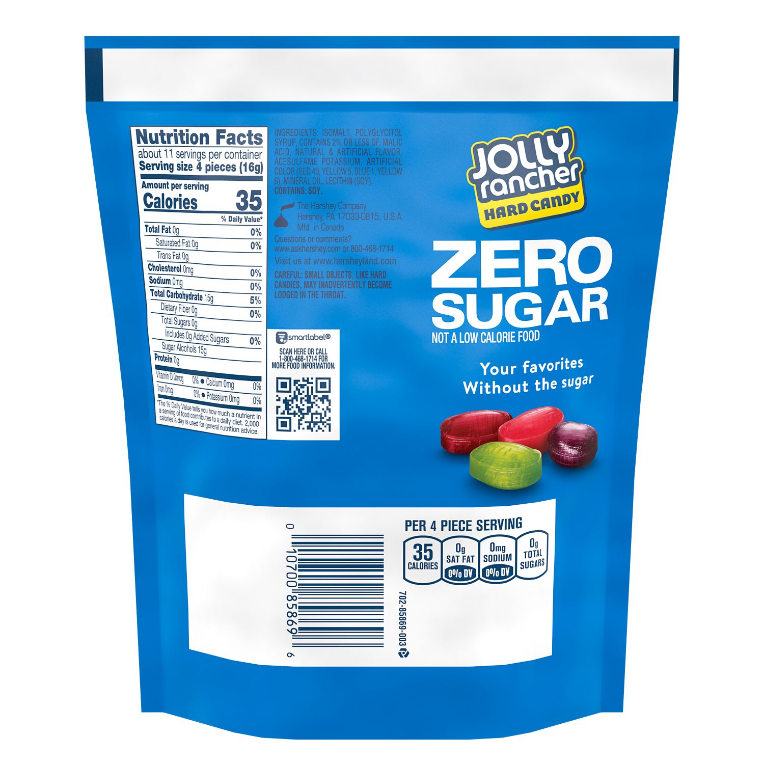 Jolly Rancher Zero Sugar Assorted Hard Candy 6.1oz photo 2