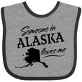 thumbnail image 3 of Inktastic Someone in Alaska Loves Me Boys or Girls Baby Bib, 3 of 4