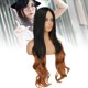 thumbnail image 5 of Peluca larga y rizada de moda, brillante, natural, suave, para mujer, peluca larga y rizada para fiestas de cosplay, color marrón, 5 of 12