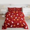 thumbnail image 2 of Homewish Cartoon Xmas Snowman Bedding Comforter Set,Sweet Christmas Cnady Cane Twin Comforter Sets,Red White Bedding Set For Girls,Luxury Bedroom Decor Reversible,2 Pieces, 2 of 8