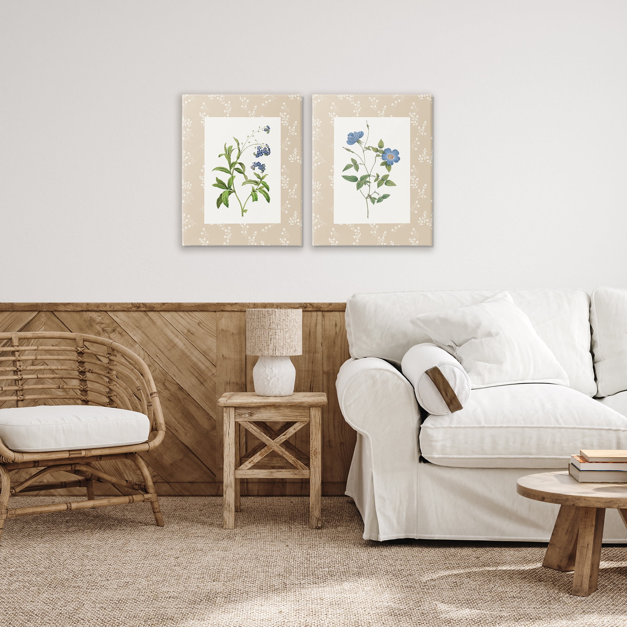 Stupell Industries Herbs on Beige Botanicals 2 Piece Canvas Wall Art Set, design by Val Rhodes