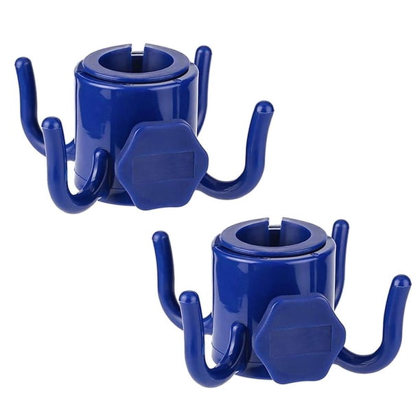 Cateissary De ganchos colgantes para sombrilla de playa, gancho de plástico ajustable de 4 puntas para colgar toallas, sombreros, bolsas de ropa Decoración del hogar azul Cateissary HA041866-02