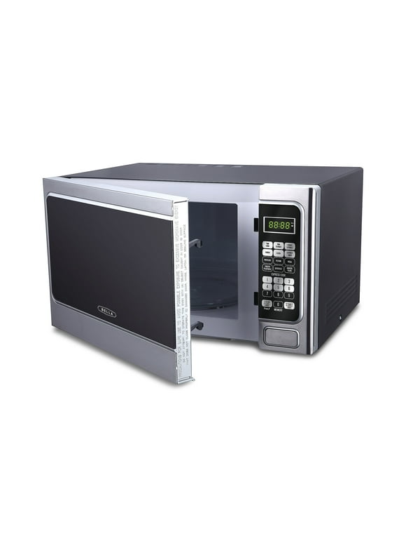 Bella BMO11ABTBKC 1.1 Cu. Ft 1000-Watt Family Sized Microwave Oven, Stainless Steel and Black