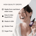 thumbnail image 6 of Drop Supplements Elderberry Liquid Drops with Vitamin C - Organic, Immune Support for Adults and Kids - Gluten-Free, Vegan, No Artificial Preservatives - 2 Month Supply, 6 of 8