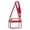 Red, variant on Clear Stadium Carry Bag, Adjustable Strap Plastic Security Purse, Mini Transparent Stadium Bags, Lightweight Top-Handle Handbag, Compliance Tote for Game & Concert Access,White