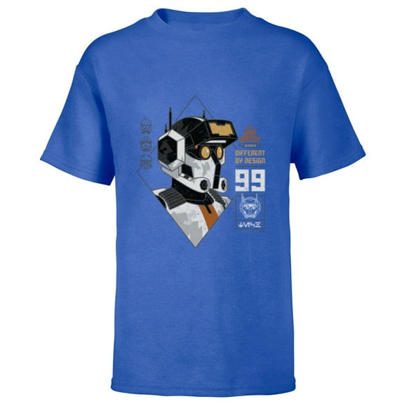 Star Wars The Bad Batch Tech Different by Design - Short Sleeve T-Shirt for Kids - Customized-Royal