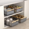 thumbnail image 1 of 2pcs Organizador de Gabinete Extraíble, organizador de cajones, No Drill, Profundidad (15.5"-22.2"), Organizador de Cocina Alacena Extraíble, para Cocina y Despensa, 1 of 8
