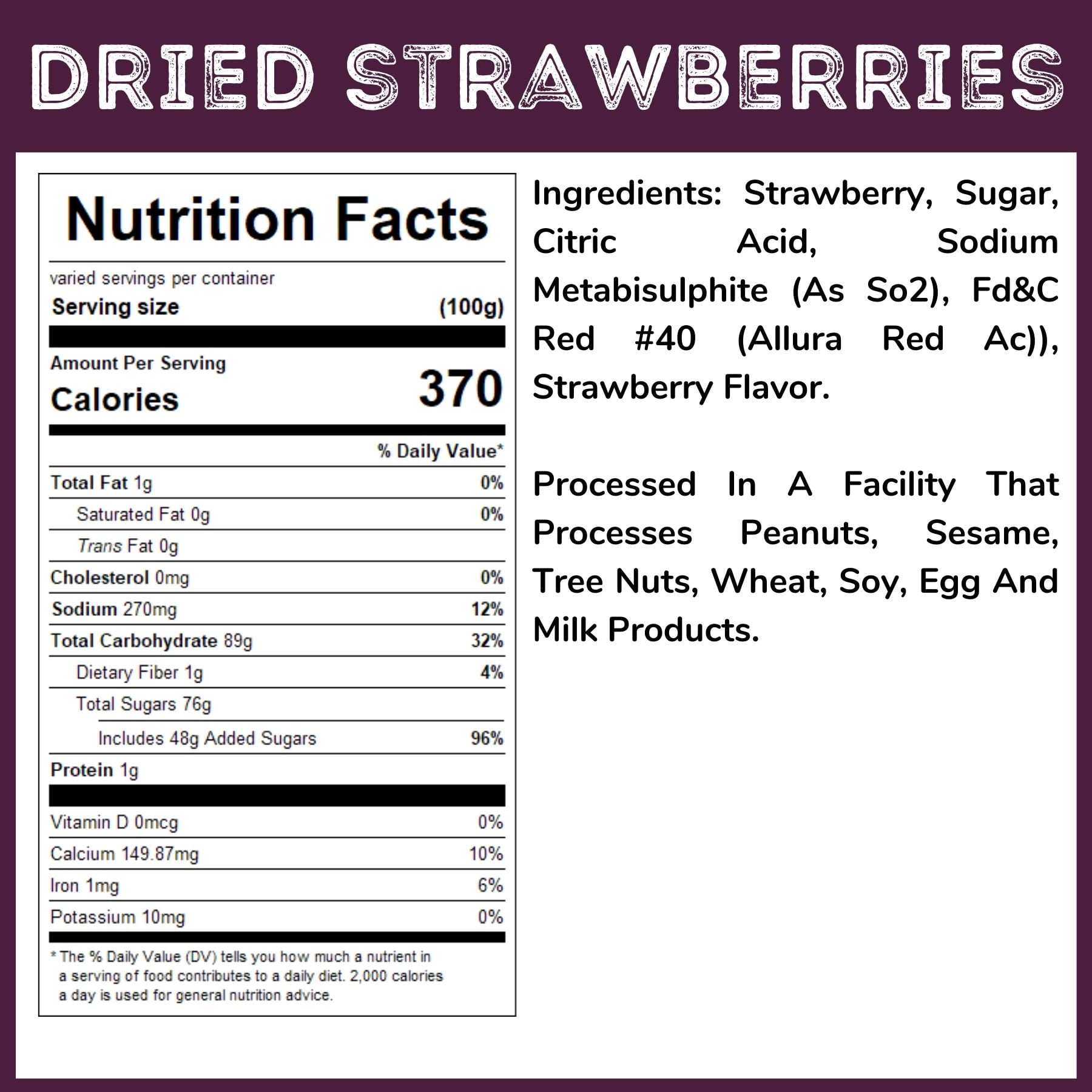 WinCrest Dried Candied Strawberries - 5 Lb Case