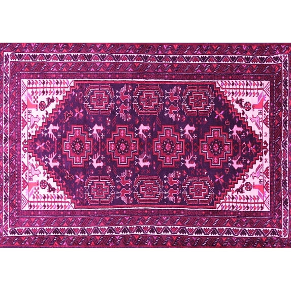 Ahgly Company Indoor Rectangle Persian Pink Traditional Area Rugs, 8' x 10'