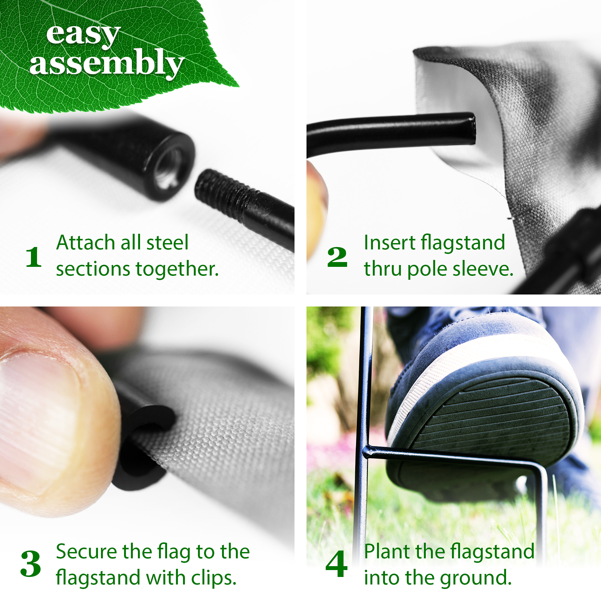 G128 Combo Pack: Garden Flag Stand Black 36 in x 16 in & Garden Flag Summer Decoration All You Need is Summer Gnome 12"x18" Double-Sided Blockout Fabric