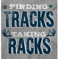 thumbnail image 2 of Finding Tracks Taking Racks Hunting Plus Size Crewneck Graphic Tee Shirt Brisco Brands 4X, 2 of 4