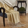 thumbnail image 2 of Peppermint Home Color Block Linen Throw Blanket, 50"x 70", Natural Yellow, 2 of 5