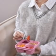 thumbnail image 6 of IAJFHAFS Bento Snack Containers, Reusable 4 Compartment Divided Food Storage Containers, Divided Lunchable Container For School, Work And Travel, 6 of 7