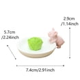 thumbnail image 3 of Desktop Ornament Decor Soft Cute Playing with Cabbage Creative Incense Aromatherapy Burner Tabletop Decoration, Desk Accessory, Resin Ornament, Ceramic Ornament, Metal Figurine, Acrylic Decor, Glass, 3 of 8