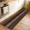 thumbnail image 3 of 2x6 Washable Runner Rug, Brown Zebra Leopard Print Non-Slip Hallway Runner for Entryway Kitchen Bedroom, Country Vintage Animal Skin Print Indoor Carpet Runner Floor Mat, 3 of 9