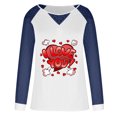 thumbnail image 4 of FcBaudy Hauts pour Femmes, Blouses et Chemises à Manches Longues et Col Rond, Chemises pour Femmes Mode Féminine Col Rond Confortable T-shirt Imprimé Ample Manches Longues Blouse Décontractée Hauts en Dentelle Blouse pour Femmes, 4 of 5