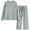 Gray Floral, variant on DAKIMOE Lounge Sets for Women Pajamas Long Sleeve Sleepwear Soft Nightwear 2 Piece Pjs Ribbed Knit Fall Winter Outfits Pockets, Apricot, L