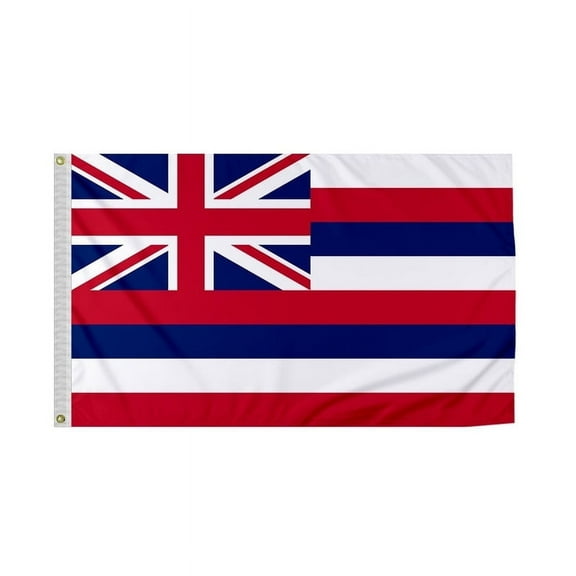 Promopatriot Hawaii State HI Boat Flag 12" x 18" inch 200D Nylon Reverse Print Brass Grommet