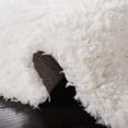 thumbnail image 6 of Safavieh Flokati Lavena Solid Polyester Shag Area Rug, Ivory, 6'7" x 6'7" Square, 6 of 11
