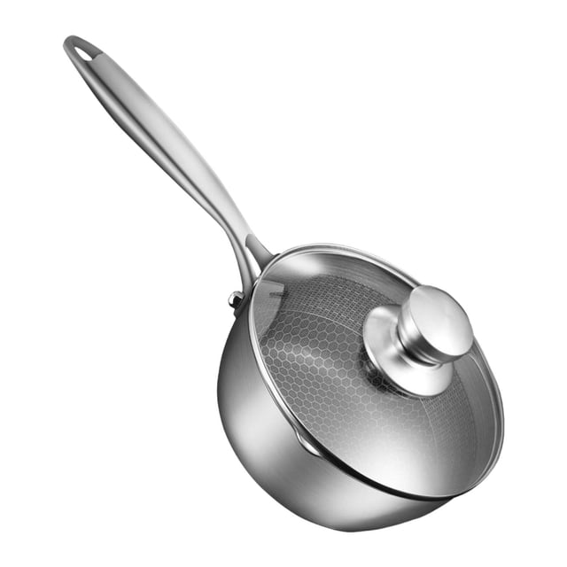 Olla para cocinar, cacerola para sopa, olla de cocina, cacerola de acero inoxidable, olla para leche para el hogar, restaurante, Bar, leche hirviendo, 18cm