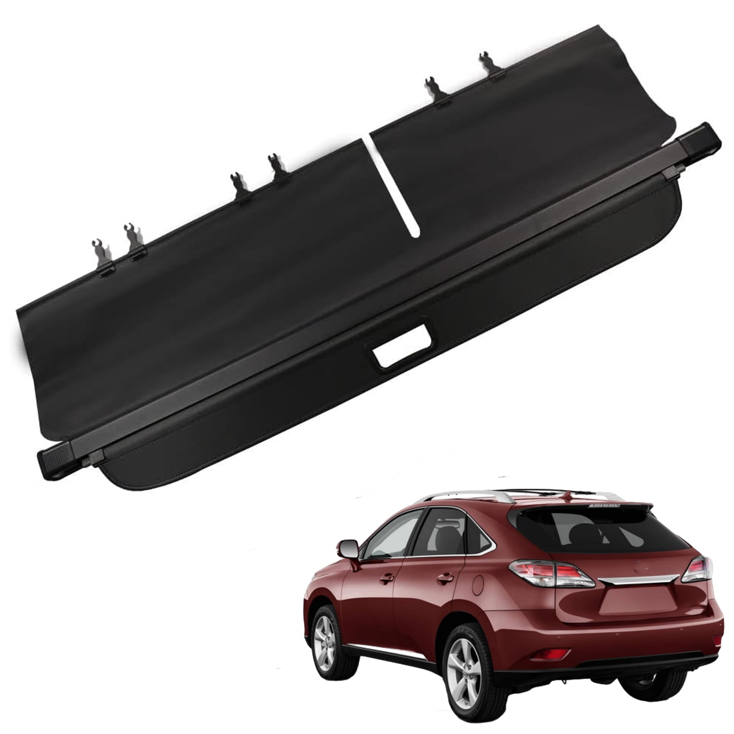 Fit 2010-2015 Lexus RX350 Retractable Cargo Cover for 2010 2011 2012 2013 2014 2015 Lexus RX350 SUV Accessory Rear Trunk Privacy Shield Shade, Black