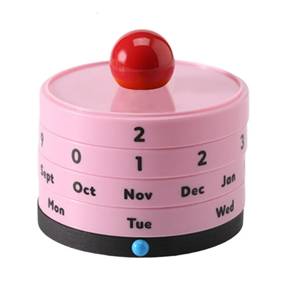 AOOOWER Innovative Rotating Perpetuals Calendar With Eye Catching Ball Design For Office And Home Desktop Space Unique Decors