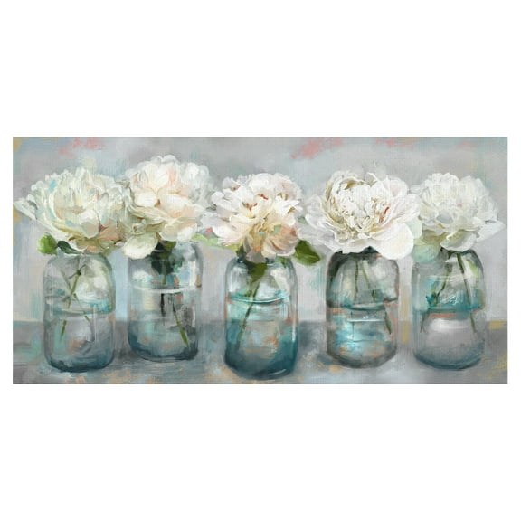 Fresh Picked Peonies by Studio Arts Wrapped Canvas Art Print