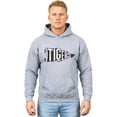 thumbnail image 3 of Tigers Pennant Flag Hoodie for Women Men & Teens Distressed School Spirit Game Day Sweatshirt Gray Hoodie Medium, 3 of 8