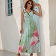 thumbnail image 2 of Flamingo Pattern Sleeveless Dress Female Clothing Dress Women Summer 2025 Dress, 2 of 7