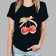 thumbnail image 5 of Blusas de Manga Corta para las Mujeres Divertida Impresión Cuello Redondo Camiseta Vintage, Blusas de Primavera para las Mujeres, 5 of 9