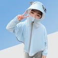 thumbnail image 2 of Bovxnpu Boys Girls Tops Lightweight Long Sleeve Zip Up Hoodie Jacket, Girls Thin Zip-Up Hoodie Sun Protection Jacket Hooded Shirt Pockets Running Outdoor Free Size, 2 of 8
