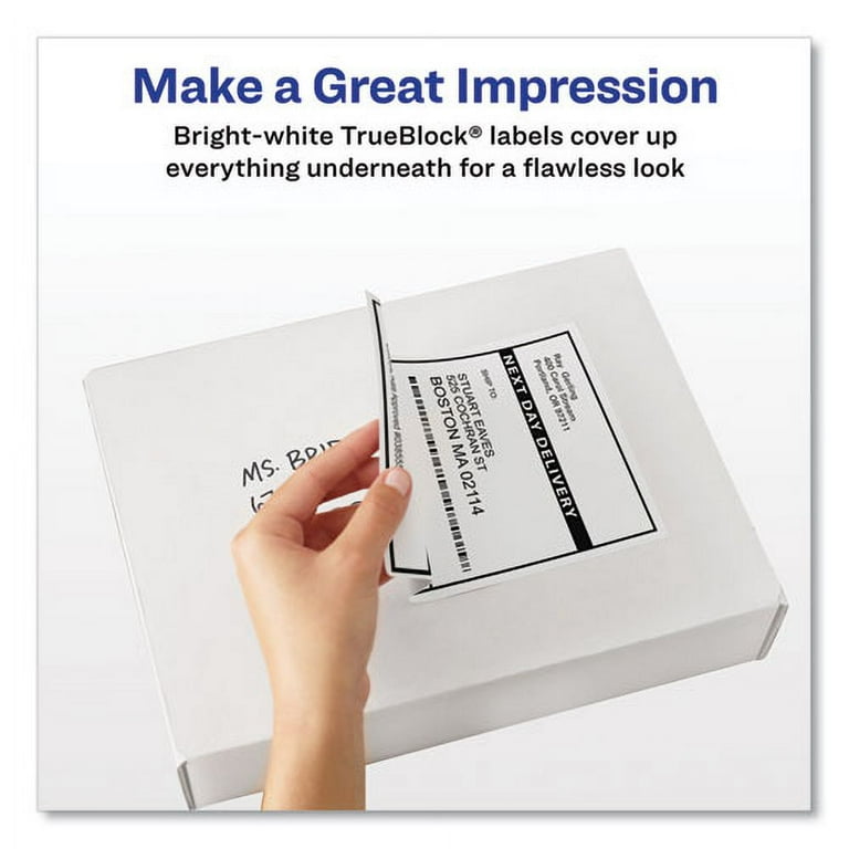 Shipping Labels w/ TrueBlock Technology, Inkjet Printers, 3.5 x 5, White, 4/Sheet, 25 Sheets/Pack Shipping Labels w/ TrueBlock Technology, Inkjet Printers, 3.5 x 5, White, 4/Sheet, 25 Sheets/Pack