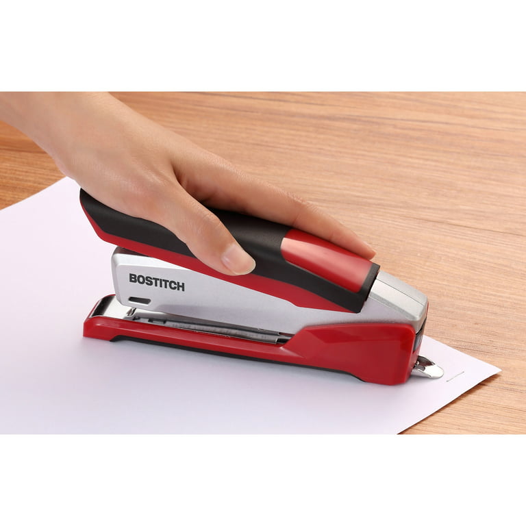 Bostitch Stapler with Staples - InPower Red - Spring Powered