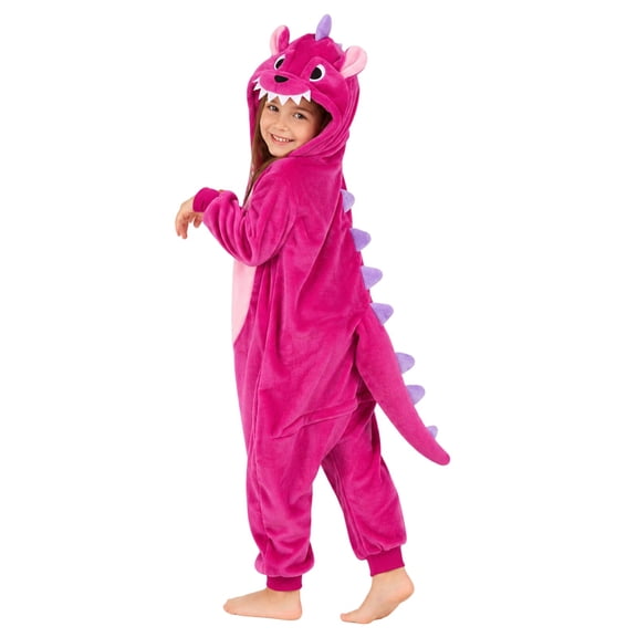 LIIPEE Kids Halloween Costumes Boys Girls Unisex Fall Winter Cozy Onesies Sleepwear Dinosaur Dress Up Clothes,120
