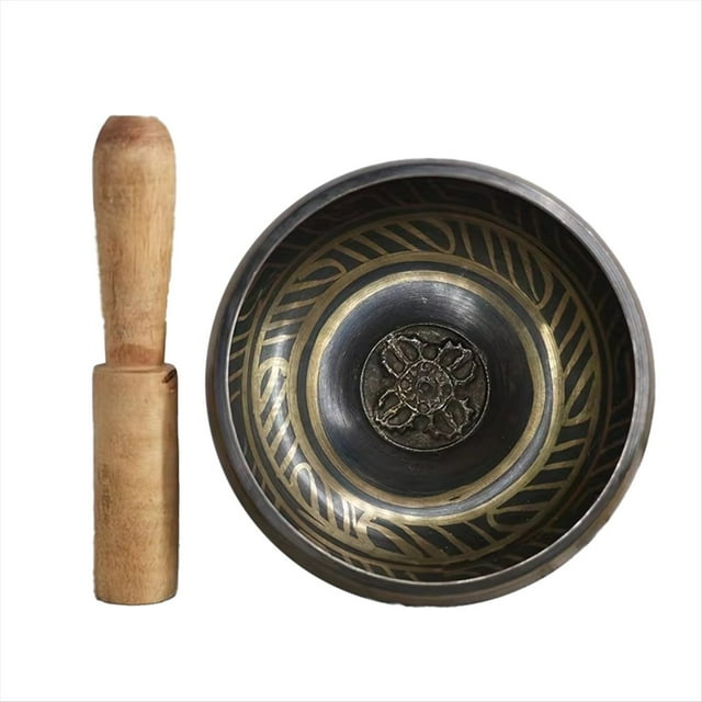 Tibetan Singing Bowl 8cm Size Scripture Bowl Helpful for Meditation Yoga Relaxation Chakra Healing Prayer